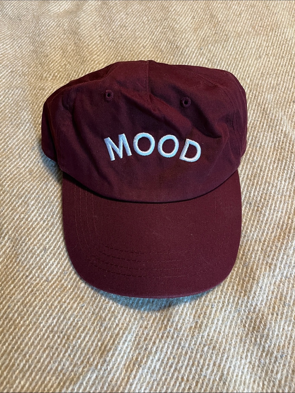 MOOD Embroidered Maroon Cap - Unbranded